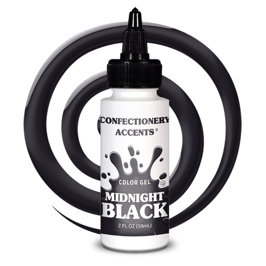 Confectionery Accents Color Gel - MIDNIGHT BLACK, 2 oz.