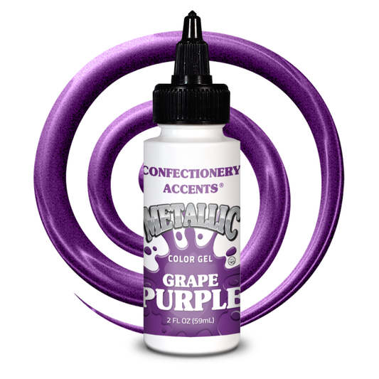 Confectionery Accents Metallic Color Gel - GRAPE PURPLE, 2 oz.