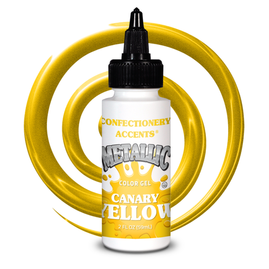 Confectionery Accents Metallic Color Gel - CANARY YELLOW, 2 oz.