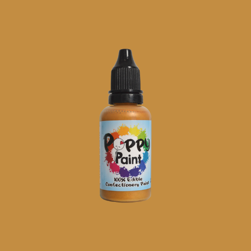 Poppy Paint Edible Paint, PEARLESCENT - GOLD, 30 mL (1 fl. oz.)