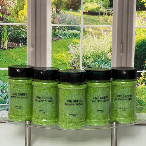 Sanding Sugar - LIME GREEN, 6.0 oz.