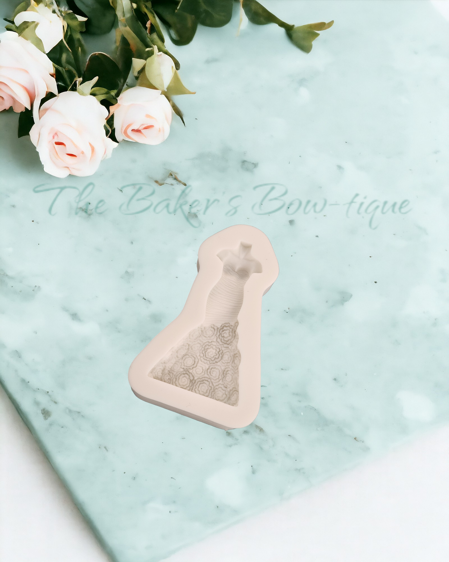Mannequin Rose Dress - The Baker's Bow-tique