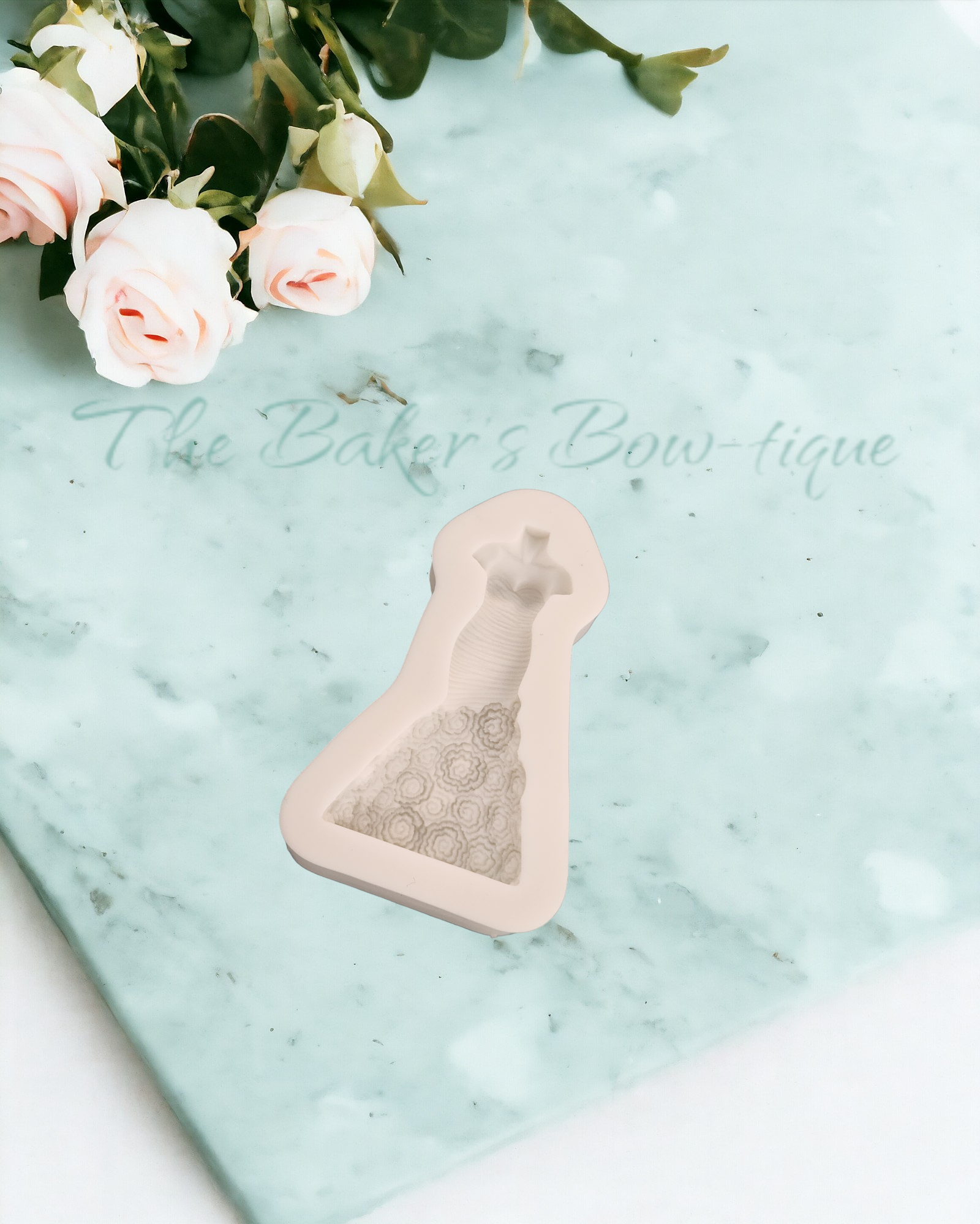 Mannequin Rose Dress - The Baker's Bow-tique