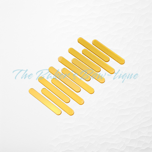 Mini Acrylic Popsicle Sticks-Gold - The Baker's Bow-tique