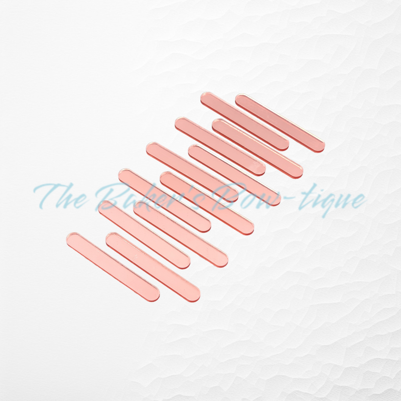 Mini Acrylic Popsicle Sticks-Rose Gold - The Baker's Bow-tique