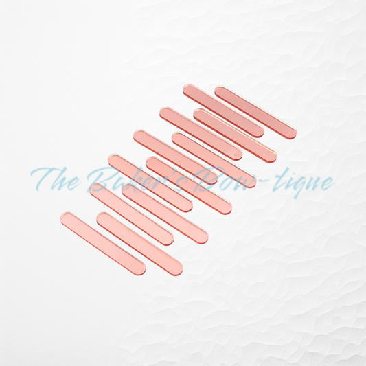 Mini Acrylic Popsicle Sticks-Rose Gold - The Baker's Bow-tique