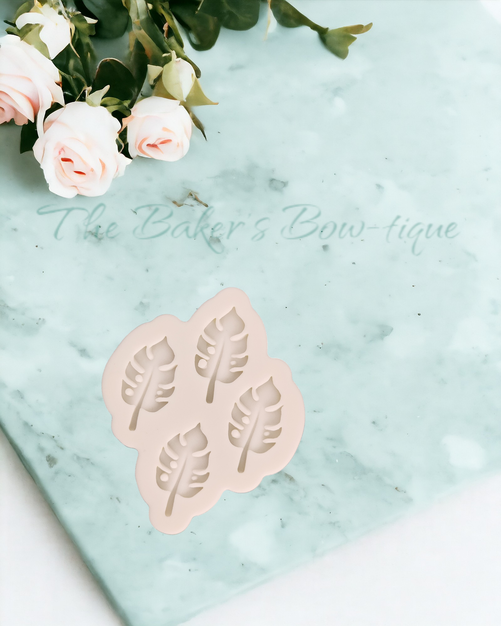Monstera Leaf Quad - The Baker's Bow-tique