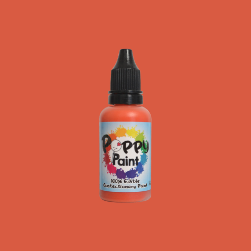 Poppy Paint Edible Paint - ORANGE, 30 mL (1 fl. oz.)