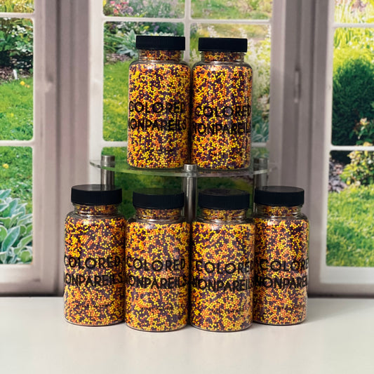 Nonpareils - PURPLE, YELLOW, and ORANGE, 5.1 oz.
