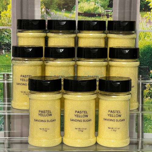 Sanding Sugar - PASTEL YELLOW, 6 oz.