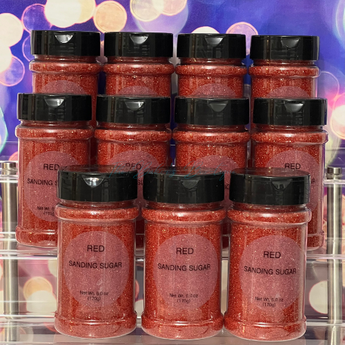 Sanding Sugar - RED, 6.0 oz.