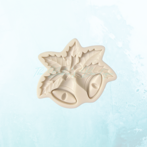 Jingle Bell Duo with Bow and Holly Leaves - LARGE