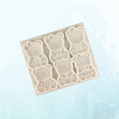 Teddy Bears Detailed - 6 Cavity