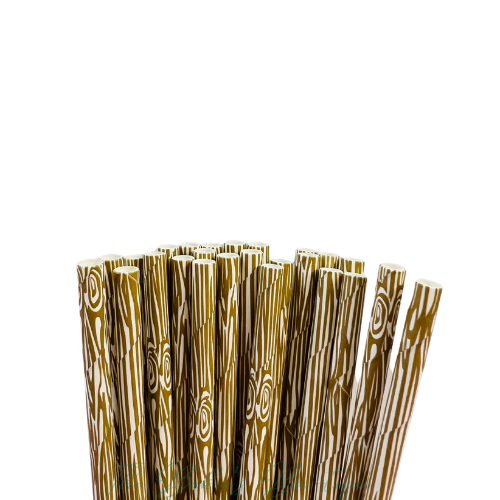 WOOD GRAIN Paper Straws