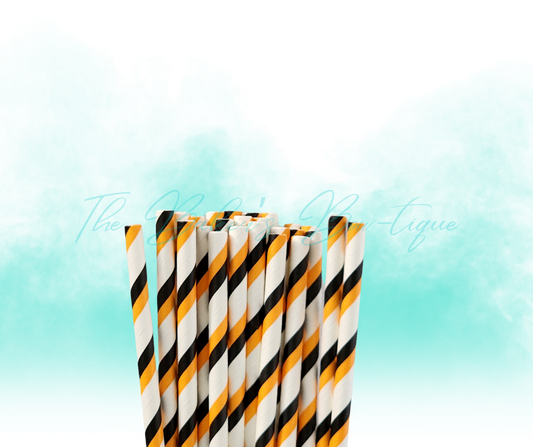 HALLOWEEN THEME-STRIPES Paper Straws