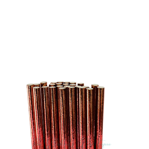METALLIC ROSE GOLD Paper Straws