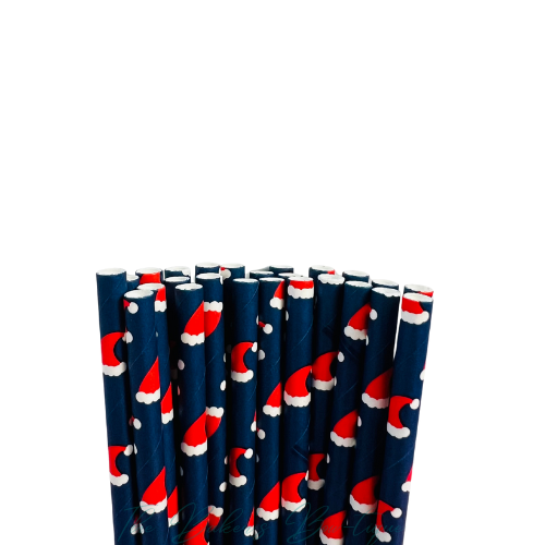 SANTA HAT Paper Straws