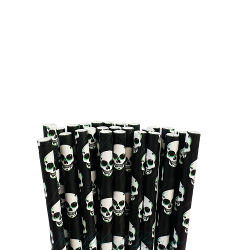 SKULL Paper Straws
