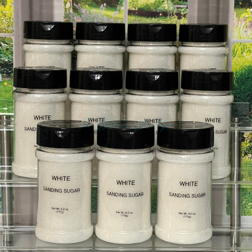 Sanding Sugar - WHITE, 6.0 oz.