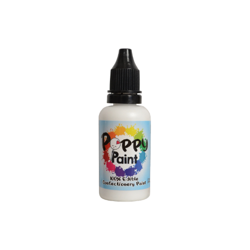 Poppy Paint Edible Paint - WHITE, 30 mL (1 fl. oz.)